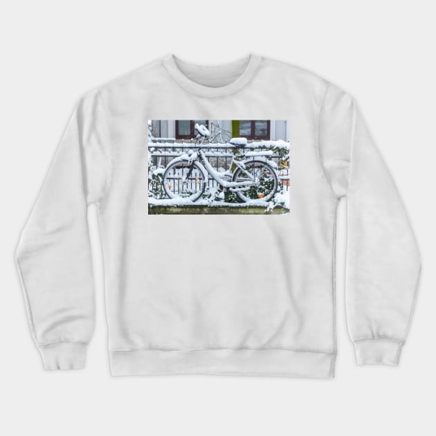 Snowy bike Crewneck Sweatshirt by Kruegerfoto